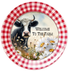 ROUND Digital Graphic Design WELCOME TO THE FARM Cow Dasies Wedding Gift First Home Sublimation Decoupage PNG SVG Country Farmhouse Home Kitchen Decor Wall Art Shelf Sitter Gift Crafters Delight - JAMsCraftCloset
