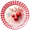 ROUND Digital Graphic Design MERRY CHRISTMAS - RED BULBS Gift First Home Sublimation Decoupage PNG SVG Country Farmhouse Home Decor Wall Art Decor Gift Crafters Delight - JAMsCraftCloset