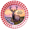 ROUND Digital Graphic Design HUNTERS ARE YOU LOOKING AT MY RACK Deer Decor Lake Scene With Animals First Home Sublimation Decoupage PNG SVG Country Farmhouse Home Decor Wall Art Shelf Sitter Gift Crafters Delight