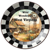 ROUND Digital Graphic Design WILD WONDERFUL WEST VIRGINIA Sublimation PNG SVG Lake House Sign Farmhouse Country Home Cabin KITCHEN Wall Art Decor Wreath Design Gift Crafters Delight HAPPY CRAFTING {{ JAMsCraftCloset }}