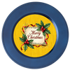 ROUND Digital Graphic Design &nbsp;Merry Christmas Holly Berries Yellow Background - CHRISTMAS DESIGN PNG-JPEG-PDF-SVG-Decoupage-Sublimation Design Graphic Country Farmhouse Home Decor HOLIDAY Decor Gift Crafters Delight - JAMsCraftCloset