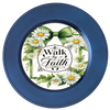 ROUND Digital Graphic Design - WALK BY FAITH DAISIES - Wedding Gift HOME DECOR Sublimation Decoupage PNG SVG PDF JPEG Country Farmhouse Wall Art Shelf Sitter Gift Crafters Delight - JAMsCraftCloset
