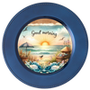 ROUND Digital Graphic Design GOOD MORNING Beach Scene Wedding Gift First Home Sublimation Decoupage PNG SVG Country Farmhouse Home Kitchen Coffee Bar Decor Decor Bathroom Wall Art Shelf Sitter Gift Crafters Delight - JAMsCraftCloset
