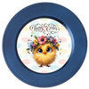 ROUND DIGITAL Graphic Design CHICK WITH FLOWERS IN HER HAIR - HAPPY EASTER Sublimation PNG SVG Country Farmhouse Home Decor Sign Shelf Sitter Wall Art Decor Wreath EASTER Design Gift Crafters Delight - JAMsCraftCloset