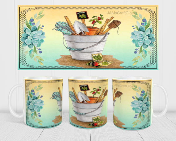 MUG Coffee Full Wrap Sublimation Digital Graphic Design Download GARDENING 2 SVG-PNG Crafters Delight - Digital Graphic Design - JAMsCraftCloset