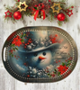 Galvanized Metal Oval TRAY Holiday Decor Farmhouse Country Shelf Sitter Wall Art SNOWMEN FALL FROM HEAVEN UNASSEMBLED Christmas DECOR Handmade Gift Idea &nbsp;- JAMsCraftCloset