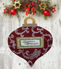 EXTRA LARGE RED WOODEN ORNAMENT Handmade and Hand Painted Wall Art Shelf Sitter MERRY CHRISTMAS Decoupaged Lace WINTER Decor Christmas Decor Gift Idea Door Decor Home Decor Unique - JAMsCraftCloset
