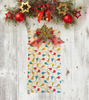 Clipboard Legal Size Vintage Upcycled Handcrafted Christmas Design CHRISTMAS TREE LIGHT BULBS Design Gift Idea Unique {{ JAMsCraftCloset }}