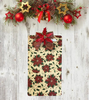 Clipboard Legal Size Vintage Upcycled Handcrafted Christmas Design CHRISTMAS POINSETTIAS Design Gift Idea Unique {{ JAMsCraftCloset }}