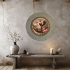 Galvanized Metal Round Charger Plate With Hanging Hook Decoupaged Farmhouse Country Coffee Bar Wall Art Shelf Sitter TIME FOR COFFEE Handmade Gift Idea - JAMsCraftCloset