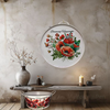Galvanized Metal Round Bucket-Pail Farmhouse Country Wall Art or Shelf Sitter BLOOMING HAPPINESS- POPPIES Handmade Gift Idea &nbsp;- JAMsCraftCloset