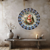 PLATE PLASTIC ROUND Blue and White DECOUPAGED Upcycled Repurposed Wall Art or Shelf Sitter I'D MELT FOR YOU Christmas Holiday Snowman Home Decor Wall Art Gift WEDDING - JAMsCraftCloset