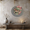 Galvanized Metal Round Charger Plate With Hanging Hook Decoupaged Farmhouse Country Wall Art Shelf Sitter WELCOME TO THE COOP Bathroom Decor Handmade Gift Idea - JAMsCraftCloset