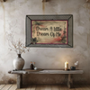 TRAY GRAY METAL Rectangle Decoupaged Hand Painted Upcycled Repurposed Wall Art DREAM A LITTLE DREAM OF ME Home Decor Decor LOVE Wall Art Gift - JAMsCraftCloset