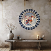 PLATE PLASTIC ROUND Blue and White DECOUPAGED Upcycled Repurposed Wall Art or Shelf Sitter I'D MELT FOR YOU 2 Christmas Holiday Snowman Home Decor Wall Art Gift WEDDING- JAMsCraftCloset