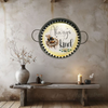 Galvanized Metal Round TRAY Farmhouse Country Shelf Sitter Wall Art ALWAYS BE KIND BEE DECOR Handmade Gift Idea &nbsp;- JAMsCraftCloset