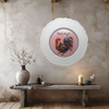PLATE CHARGER WHITE PLASTIC ROUND Decoupaged Hand Painted Upcycled Repurposed Wall Art DATE NIGHT Home Decor Closet Wall Art Gift - JAMsCraftCloset