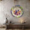 PLATE FLORAL PLASTIC ROUND DECOUPAGED Upcycled Repurposed Wall Art or Shelf Sitter HAVE A BEAUTIFUL DAY Green Background Home Decor Wall Art Gift WEDDING - JAMsCraftCloset