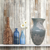 Glass VASES MOSS GREEN DAWN BLUE CASHEW TAN Decoupaged LACE and BLING Wedding Decor Shelf Sitter Lace Vase Shabby Chic Victorian BoHo Decor Gift Idea - JAMsCraftCloset