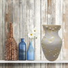Glass VASES MOSS GREEN DAWN BLUE CASHEW TAN Decoupaged LACE and BLING Wedding Decor Shelf Sitter Lace Vase Shabby Chic Victorian BoHo Decor Gift Idea - JAMsCraftCloset