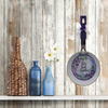 Frying Pan MINI Purple Lilac Lavender LETS COOK TOGETHER Farmhouse Country KITCHEN Wall Art Handmade Hand Painted Decoupaged Repurposed Upcycled Gift Idea Crafters Delight