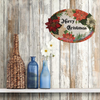 Hard Plastic OVAL TRAY Farmhouse Country Home Decor MERRY CHRISTMAS POINSETTIA Wall Art Cottage Chic Decor Kitchen Decor Victorian Christmas Holiday Decor Handmade Gift Idea &nbsp;- JAMsCraftCloset