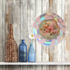 Plastic Round Pink and Silver TRAY Farmhouse Country Easter Decor VINTAGE EASTER BONNET Wall Art HAPPY EASTER Cottage Chic Victorian Decor Handmade Gift Idea &nbsp;- JAMsCraftCloset