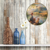 Decoupaged 33 1/3 Vinyl Record PERFECT SUMMER DAY Boy and Dog Fishing Wall Art Shelf Sitter Child's Room Decor Country Farmhouse Home Decor Gift Idea - JAMsCraftCloset