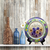 PLATE FLORAL PLASTIC ROUND DECOUPAGED Upcycled Repurposed Wall Art or Shelf Sitter HAVE A BEAUTIFUL DAY YELLOW Background Home Decor Wall Art Gift WEDDING - JAMsCraftCloset