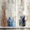 Glass PITCHER Decoupaged LILACS Wedding Decor Shelf Sitter Basket Shabby Chic Victorian BoHo Home Decor Gift Idea - JAMsCraftCloset
