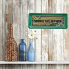 TRAY GREEN Plastic Rectangle Decoupaged Hand Painted Upcycled Repurposed Wall Art SPRING HAS SPRUNG Home Decor Decor Wall Art Gift - JAMsCraftCloset