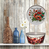 Galvanized Metal Round Bucket-Pail Farmhouse Country Wall Art or Shelf Sitter BLOOMING HAPPINESS- POPPIES Handmade Gift Idea &nbsp;- JAMsCraftCloset