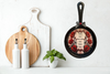 CAST IRON Frying Pan MINI Black MEALS AND MEMORIES ARE MADE HERE Farmhouse Country KITCHEN Wall Art Handmade Hand Painted Decoupaged Repurposed Upcycled Gift Idea Crafters Delight - JAMsCraftCloset