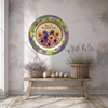 PLATE FLORAL PLASTIC ROUND DECOUPAGED Upcycled Repurposed Wall Art or Shelf Sitter HAVE A BEAUTIFUL DAY YELLOW Background Home Decor Wall Art Gift WEDDING - JAMsCraftCloset