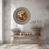 Galvanized Metal Round Charger Plate With Hanging Hook Decoupaged Farmhouse Country Coffee Bar Wall Art Shelf Sitter TIME FOR COFFEE Handmade Gift Idea - JAMsCraftCloset