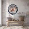 PLATE PLASTIC ROUND Blue and White DECOUPAGED Upcycled Repurposed Wall Art or Shelf Sitter I'D MELT FOR YOU 2 Christmas Holiday Snowman Home Decor Wall Art Gift WEDDING- JAMsCraftCloset