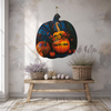 LARGE WOODEN PUMPKIN Handmade and Hand Painted Wall Art Shelf Sitter HAPPY FALL Decoupaged FALL Decor Gift Idea Door Decor Home Decor Unique - JAMsCraftCloset