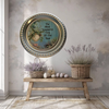TRAY SHINY SILVER PLASTIC ROUND Decoupaged Hand Painted Upcycled Repurposed Wall Art THE MOST WONDERFUL TIME OF THE YEAR Home Decor Christmas Wall Art Gift - JAMsCraftCloset