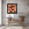 Wood Wall Art Plaque LET ME DRINK MY COFFEE Square Decoupaged Kitchen Home Decor Gift Idea Positive Saying - JAMsCraftCloset