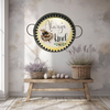 Galvanized Metal Round TRAY Farmhouse Country Shelf Sitter Wall Art ALWAYS BE KIND BEE DECOR Handmade Gift Idea &nbsp;- JAMsCraftCloset