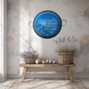 Galvanized Metal Round TRAY Farmhouse Country Shelf Sitter Wall Art BEGIN EACH DAY WITH A GRATEFUL HEART Handmade Decoupaged Gift Idea &nbsp;- JAMsCraftCloset