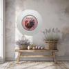 PLATE CHARGER WHITE PLASTIC ROUND Decoupaged Hand Painted Upcycled Repurposed Wall Art DATE NIGHT Home Decor Closet Wall Art Gift - JAMsCraftCloset