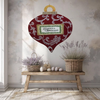 EXTRA LARGE RED WOODEN ORNAMENT Handmade and Hand Painted Wall Art Shelf Sitter MERRY CHRISTMAS Decoupaged Lace WINTER Decor Christmas Decor Gift Idea Door Decor Home Decor Unique - JAMsCraftCloset