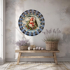 PLATE PLASTIC ROUND Blue and White DECOUPAGED Upcycled Repurposed Wall Art or Shelf Sitter I'D MELT FOR YOU Christmas Holiday Snowman Home Decor Wall Art Gift WEDDING - JAMsCraftCloset