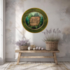 PLATE CHARGER JUNGLE DESIGN PLASTIC ROUND DECOUPAGED Upcycled Repurposed Wall Art or Shelf Sitter IT'S A JUNGLE OUT THERE Decor Kitchen Decor Home Decor Wall Art Gift WEDDING - JAMsCraftCloset
