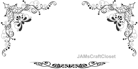 FRAME 45 Borders and Frames PNG Clipart Unique One Of A Kind Page Elegant Artistic Floral Country Colorful Decorative Borders Graphic Designs Crafters Delight - Digital Graphic Designs - JAMsCraftCloset