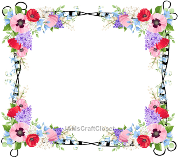 FRAME 5 Borders and Frames PNG Clipart Unique One Of A Kind Page Elegant Artistic Floral Country Colorful Decorative Borders Graphic Designs Crafters Delight - Digital Graphic Designs - JAMsCraftCloset