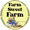 ROUND Digital Graphic Design FARM SWEET FARM Sublimation PNG SVG Kitchen Sign Farmhouse Country Home Wall Art Wreath Design Gift Crafters Delight HAPPY CRAFTING - JAMsCraftCloset