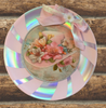 Plastic Round Pink and Silver TRAY Farmhouse Country Easter Decor VINTAGE EASTER BONNET Wall Art HAPPY EASTER Cottage Chic Victorian Decor Handmade Gift Idea &nbsp;- JAMsCraftCloset