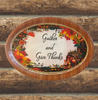 Hard Plastic OVAL TRAY Farmhouse Country Home Decor GATHER AND GIVE THANKS Wall Art Cottage Chic Kitchen Decor Bar Decor Victorian Decor Handmade Gift Idea &nbsp;- JAMsCraftCloset